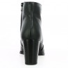 bottines talon noir cuir 42, 43, 44, 45 femme, vue dessus