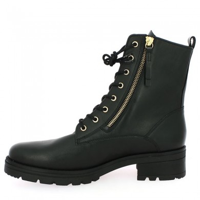 Black boots with gold zipper for women 42, 43, 44, 45 Shoesissime, interior view