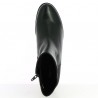 Shoesissime black heel boots large size with notched sole, top view