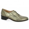 Rebecca - Derbies Woman gold leather 42, 43, 44, 45. Derbies Woman large size - Shoesissime