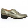 Rebecca - Derbies Woman gold leather 42, 43, 44, 45. Derbies Woman large size - Shoesissime