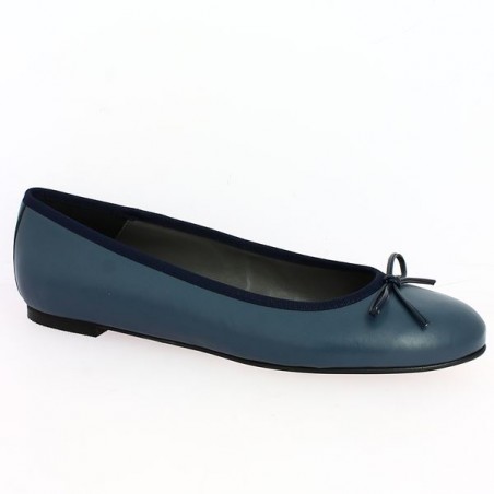 Ballerine bleu grande taille, vue profil