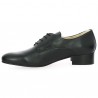 black leather lace-up shoes large size woman, interior view