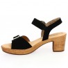 women's platform nude shoes with buckles 42, 42.5, 43, 44 gabor black velvet, interior view