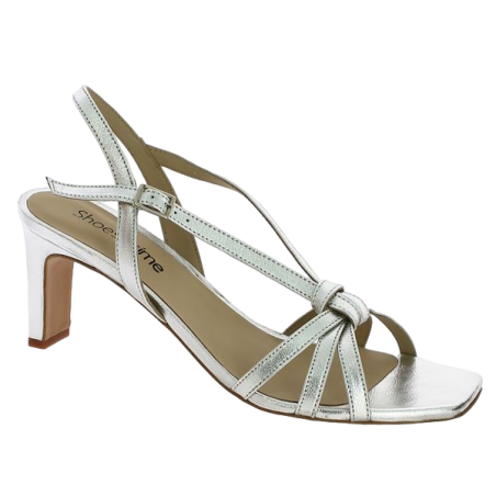 Natalia - Sandales talons argent fines brides - Chaussures 42, 43, 44, 45 femme - Shoesissime