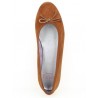 ballerine velours cognac 42, 43, 44, 45 Shoesissime, vue dessus