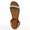 sandalette leather camel blue 42, 43, 44 woman, top view