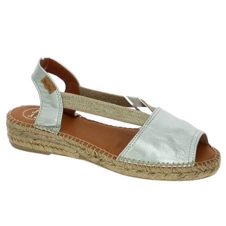 espadrille argenté Toni Pons 42, 43, 44, 45 Shoesissime, vue profil