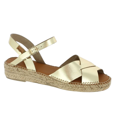 golden rope sandal for women 42, 43, 44, 45 shoesissime, profile view