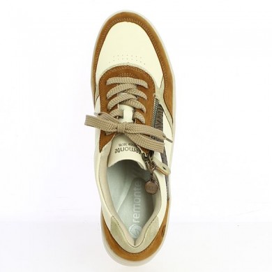 Sneakers large size beige and camel 42, 43, 44, 45 Shoesissime, top view