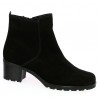 Boots Gabor nubuck Black large size, profile view