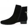 boots bout rond Gabor 8, 8.5, 9, 9.5 velours noir chaine Shoesissime, vue talon