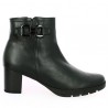 black leather ankle boots Gabor small heel large size Shoesissime, side view