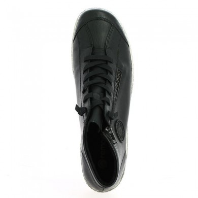 Black Remonte sneakers elastic laces large Shoesissime size, top view