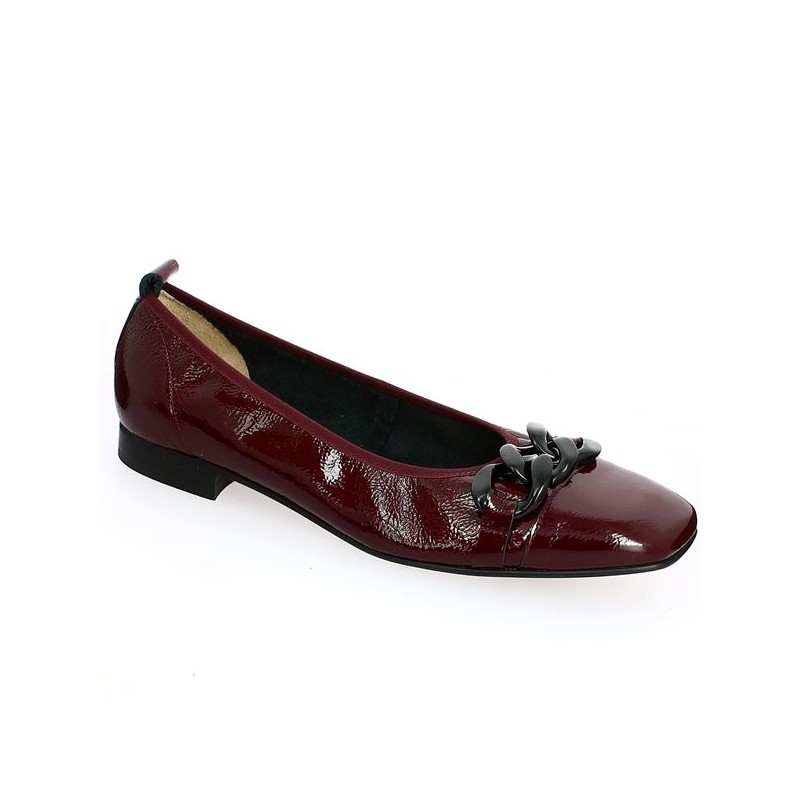 ballerine rouge bordeaux 42, 43, 44, 45 Shoesissime, vue profil