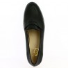 Folie's low black leather shoe for women, large size, top view