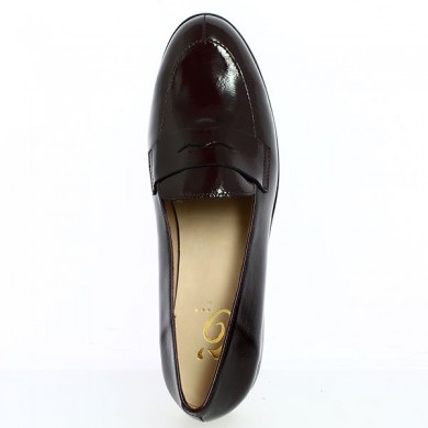 mocassin Folie's grande taille vernis bordeaux, vue dessus