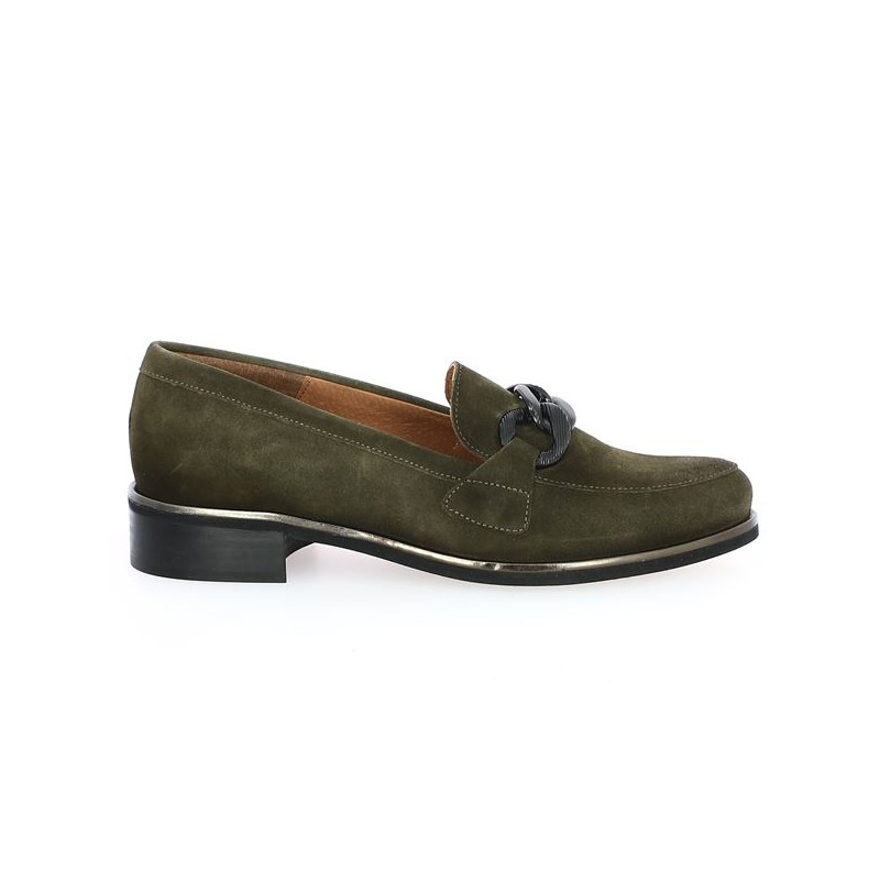 women's khaki green moccasin chain 42, 43, 44, 45, view profile