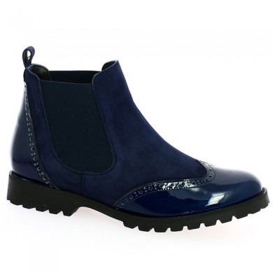 chelsea boots bleu plate femme 42, 43, 44, 45 Shoesissime, vue profil