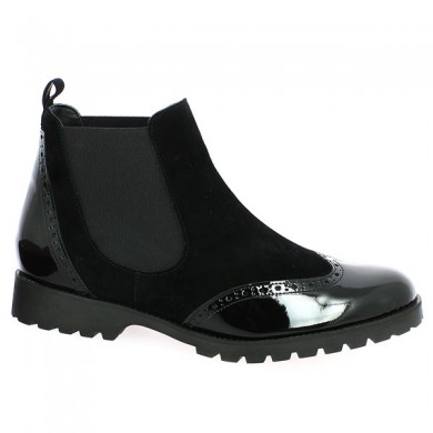 chelsea boots femme cuir noir 42, 43, 44, 45 Shoesissime, vue profil