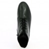 black leather flat lace-up zipper boots large size Gabor, top view