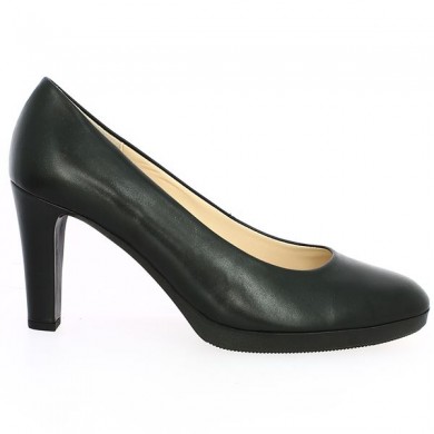 escarpin Gabor noir plateforme grande pointure Shoesissime, vue coté