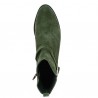 khaki green women's boots with large zip Shoesissime, vue dessus