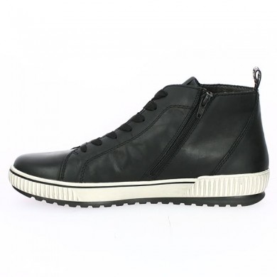 Women's black zip-up sneakers 42, 43, 44, 45 D0771-01, inside view