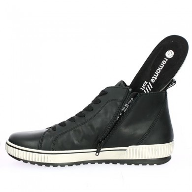 Women's 42, 43, 44, 45 D0771-01 black zip-up sneakers, removable sole view