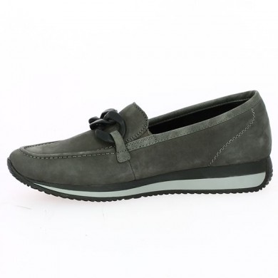 women's grey moccasin with chain large size sport chic Remonte, inside view