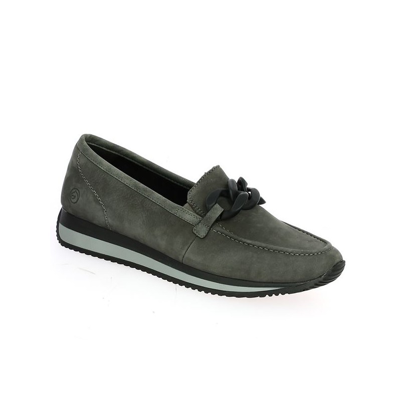 women's grey moccasin with chain Remonte D0H10-45 42, 43, 44, 45, view profile