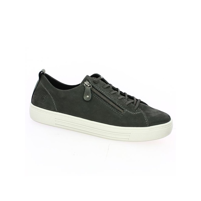 Women's sneakers charcoal grey D0918-45 large size women Shoesissime, profile view