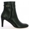 Shoesissime black leather high heel tall boot large size woman, side view