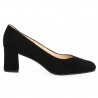 escarpin velours noir stable confort femme grande taille Shoesissime, side view