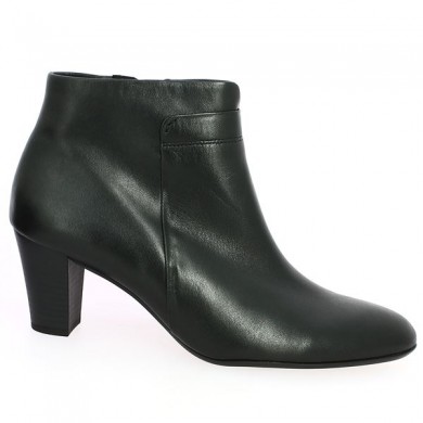 Gabor black leather bootie 7 cm heel Shoesissime, view profile