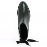 bottines plate noir femme grande taille nœud arrière Shoesissime, vue dessus