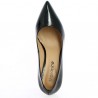 escarpin talon haut fin cuir vernis noir femme grande pointure Shoesissime, vue dessus