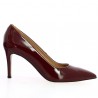 stiletto talon haut vernis rouge bordeaux femme grande taille Shoesissime, vue coté