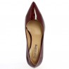 escarpin talon fin vernis rouge bordeaux femme grande pointure Shoesissime, vue dessus