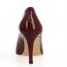 escarpin talon fin vernis rouge bordeaux femme grande pointure Shoesissime, vue arrière