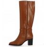 Shoesissime women's tall boots with camel heel, inside view