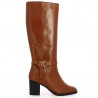 bottes camel talon 42, 43, 44, 45 femme, vue profil