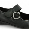 black ballerina with adjustable comfort strap 42, 43, 44, 45 women Josef Seibel Shoesissime, side view