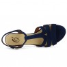 sandalette petit talon bleu marine chic femme grande taille Shoesissime, vue dessus