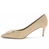 7 cm heels beige taupe woman 42, 43, 44, 45 pointed Shoesissime, inside view