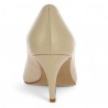 heels 7 cm large women's size taupe beige pointed Shoesissime, rear view