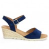 wedge sandal blue Gabor 8, 8.5, 9, 9.5, side view