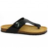 Women's black patent flip-flop 42, 43, 44, 45, 46 Shoesissime, side view