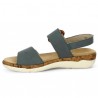 Sandal large size blue wide velcro strap Remonte R6853-14, inside view