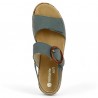 Remonte R6853-14 large blue sandal with velcro strap, top view